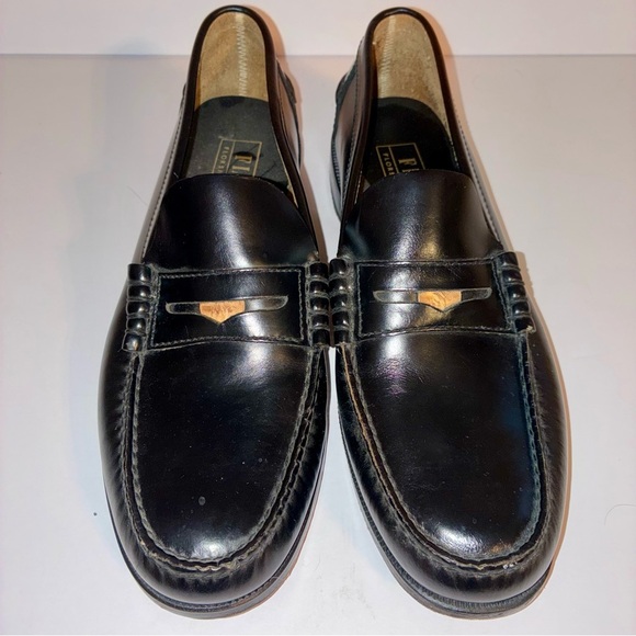 Vintage Men's Penny Loafer 90’s Y2K Black Smooth 10.5 D Florsheim